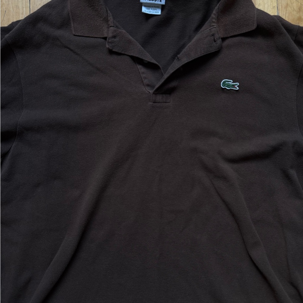 Lacoste Men's Brown Polo Shirt